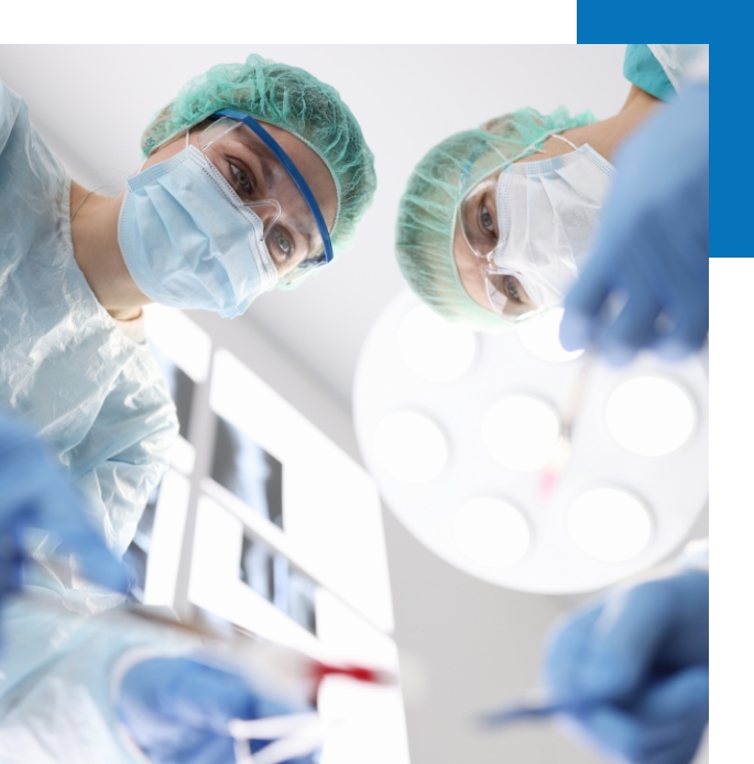 Cosmetic dermatologists performing plastic surgery.